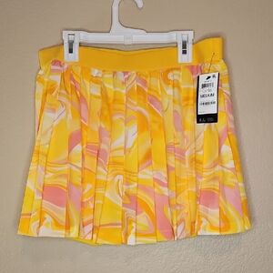 Whirl print skort yellow